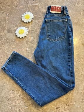 VTG 90s Bongo Mom Jeans High Waist Red Tab No Size Tag XS 24x27 Made USA
